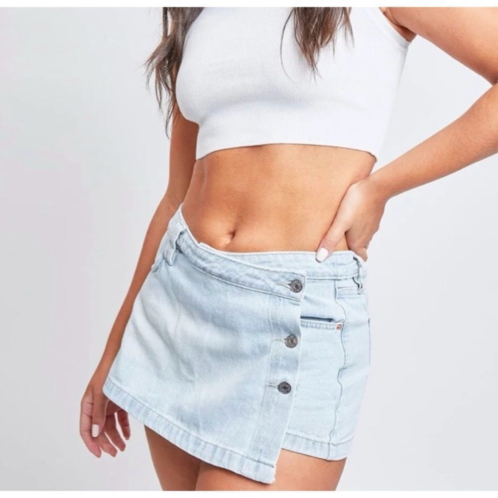 YMI High Rise Skort Shorts Denim Streetwear Y2K New Size 13/31 31